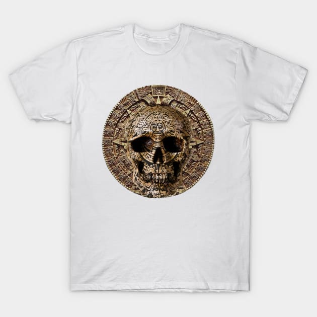 Aztec Skull Calendar T-Shirt by DJ L.A.X.